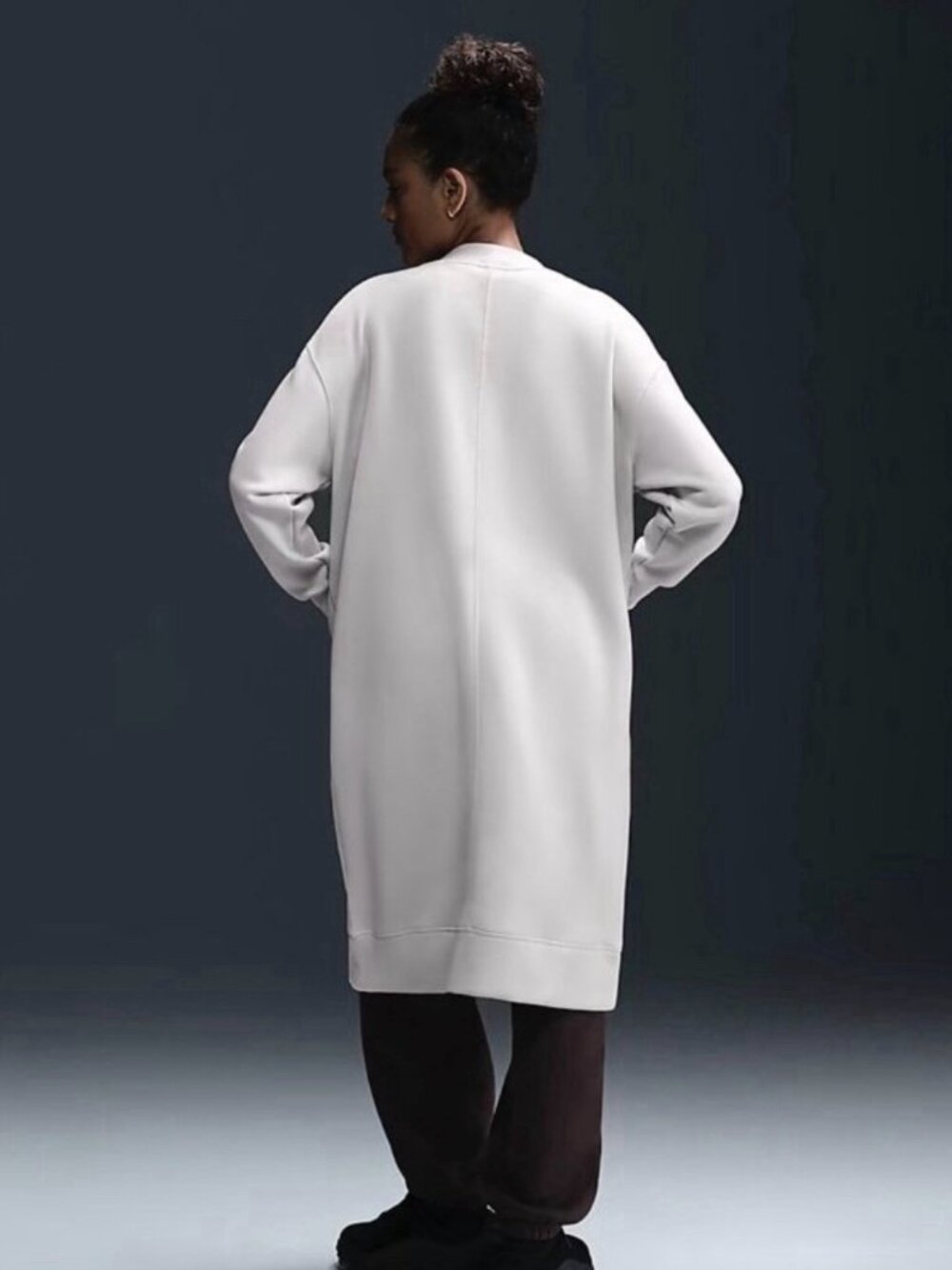 NEW Nike Sportswear Phoenix Fleece Oversized Long Cardigan FV8036-104 Size XS - Picture 4 of 7